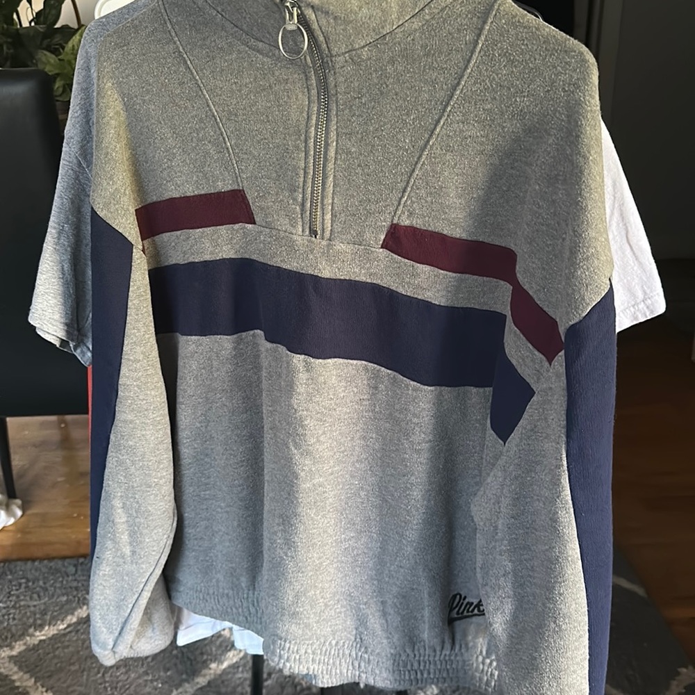 PINK quarter zip, very comfy, worn very little